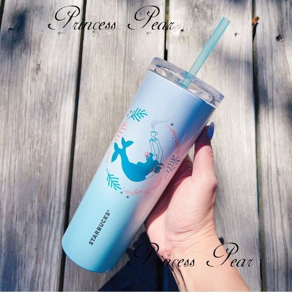 Starbucks 2022 Thailand Stainless Steel Coral Wreath Cold Cup 16oz. - Picture 6 of 7